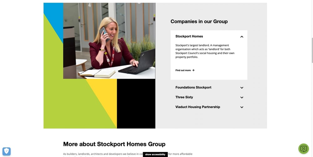 Stockport Homes Group website 2