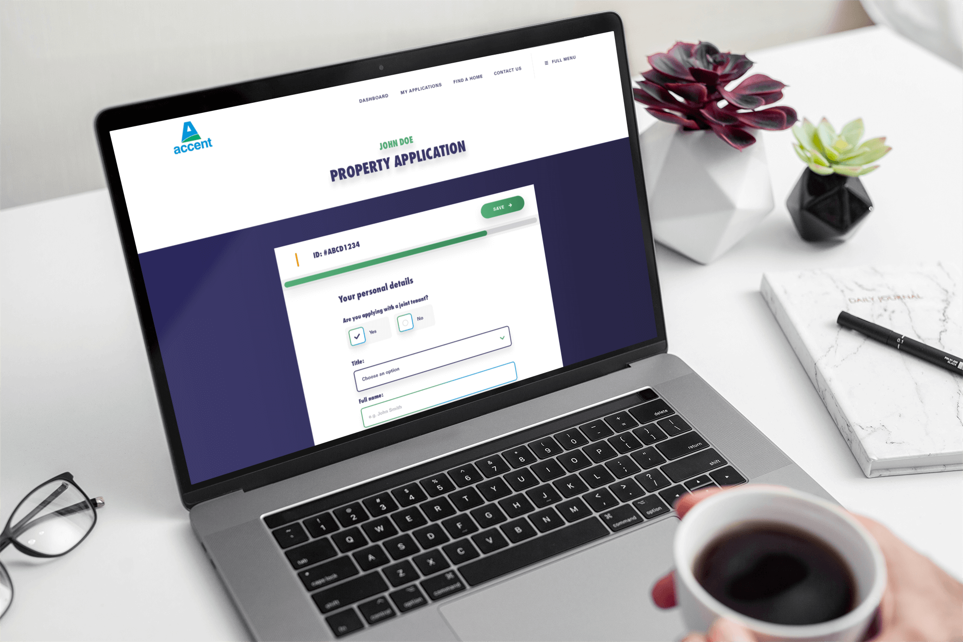 Accent Let's Move digital lettings application portal